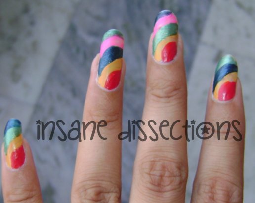 rainbow nails 1