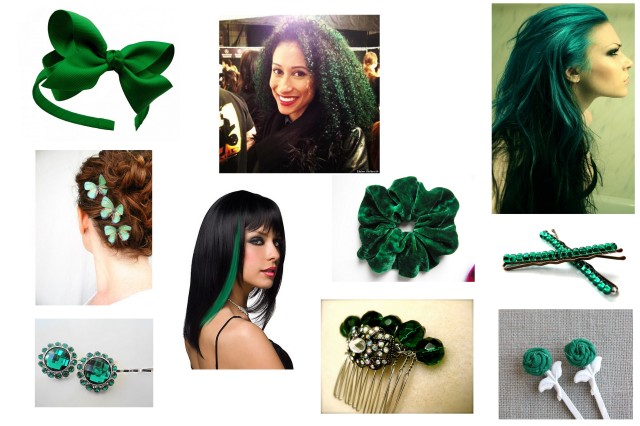 Emerald green hair