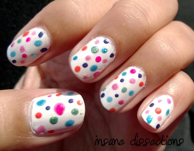 multicolor polka dots