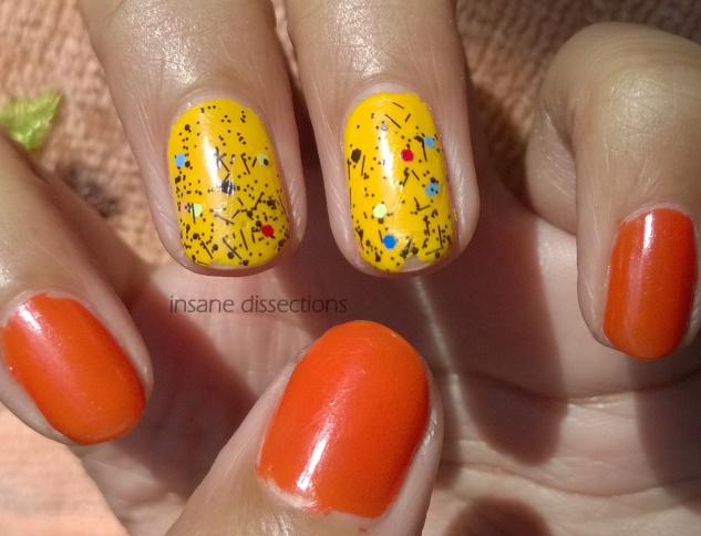 orange yellow color block